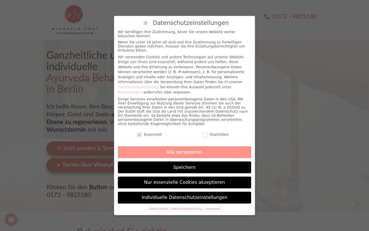Screenshot of heilpraxisvogt.com