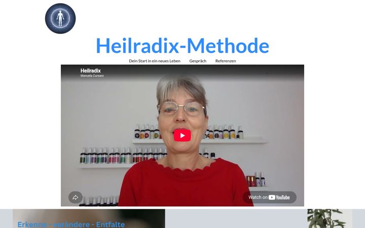 Екранна снимка на heilradix.ch