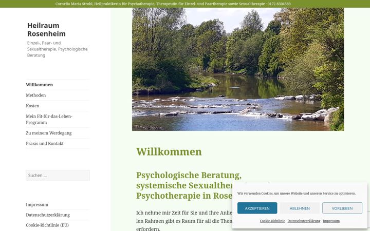 Screenshot of heilraum-rosenheim.de