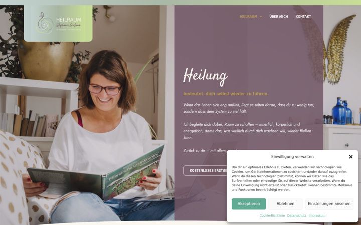 Screenshot of heilraum-stephaniegruetzner.de
