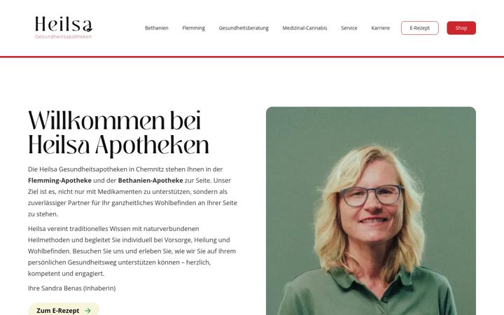 Screenshot of heilsa-apotheke.de