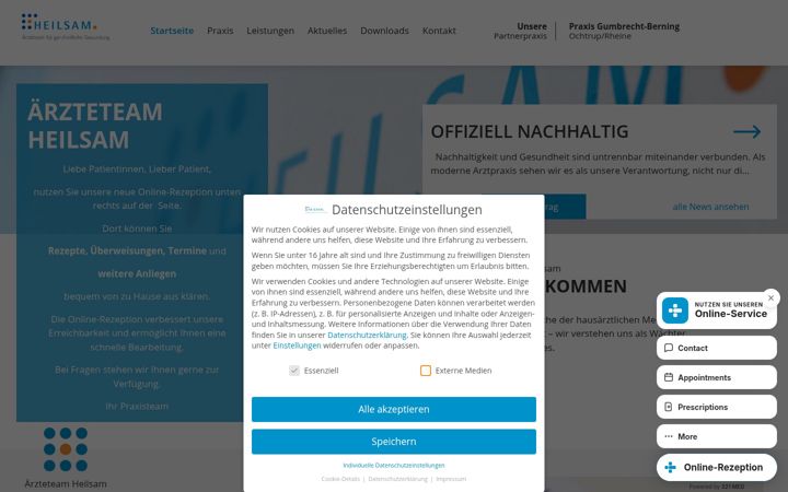 Snímek obrazovky heilsam-team.de