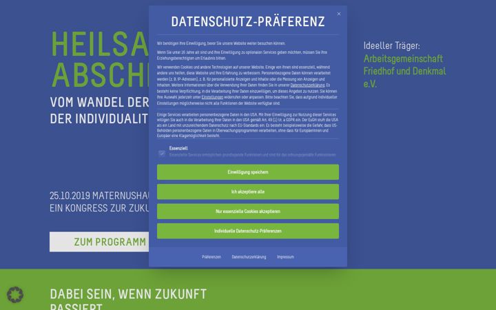 Snímek obrazovky heilsame-abschiede.de