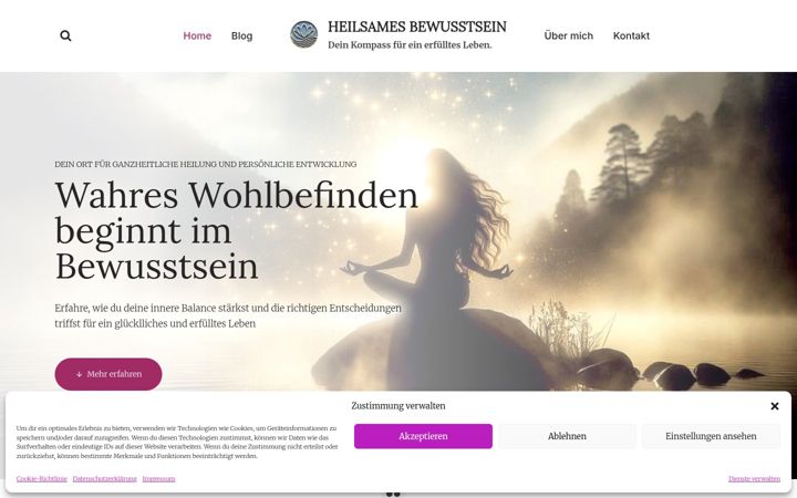 Screenshot of heilsames-bewusstsein.de