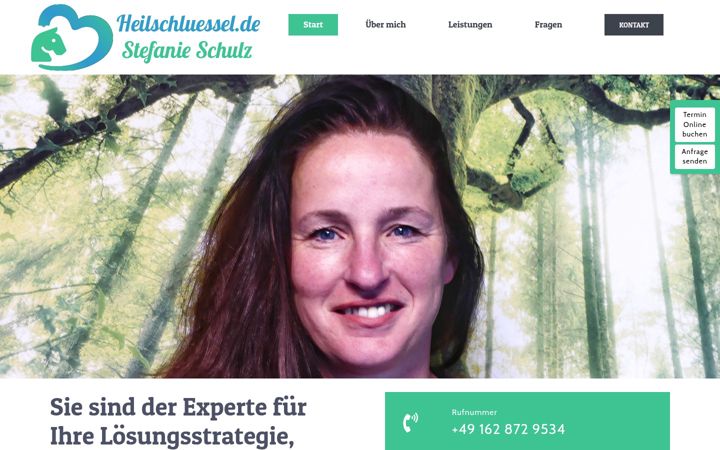 Snímek obrazovky heilschluessel.de