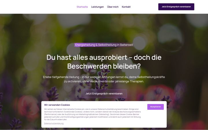Screenshot of heilseinmitenergie.ch