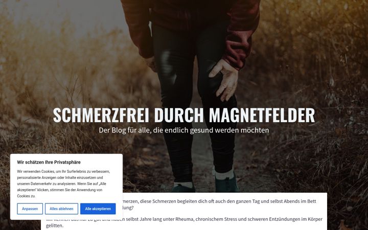 Screenshot of heilung-durch-magnetfeld.de