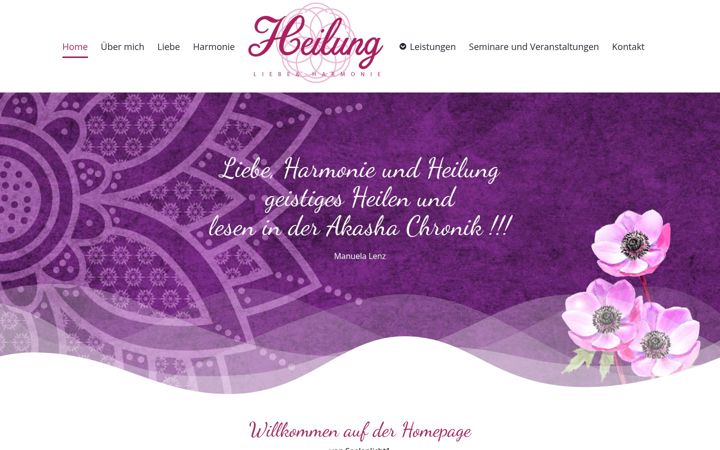 Screenshot of heilung-liebe-harmonie.de
