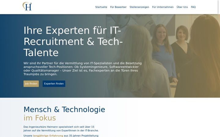 Screenshot von heimann-personal.de