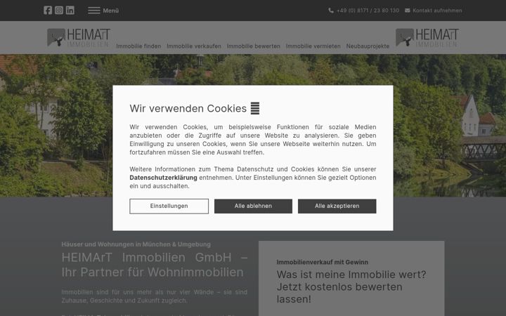 Screenshot of heimart-immobilien.com