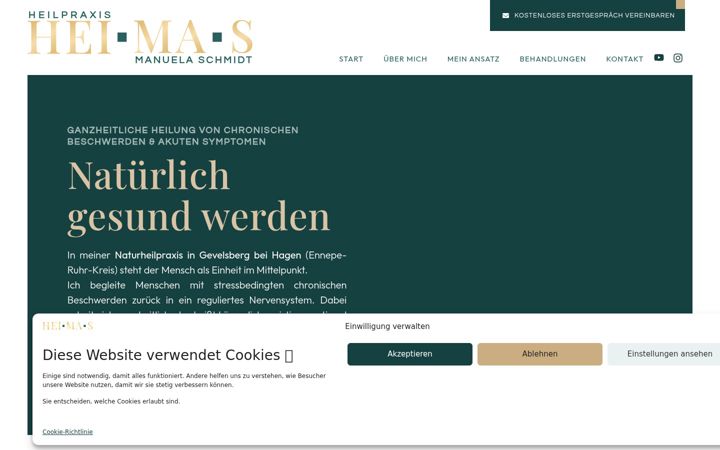 Screenshot von heimas-praxis.de