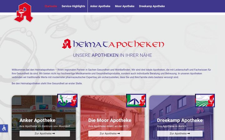 Screenshot of heimat-apotheken.de