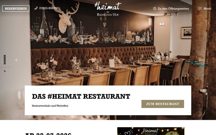 Screenshot of heimat-gastro.de