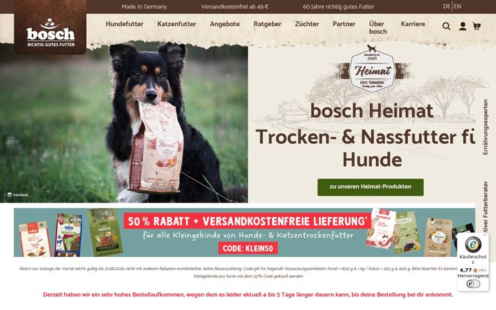 Screenshot von heimat-hundefutter.de