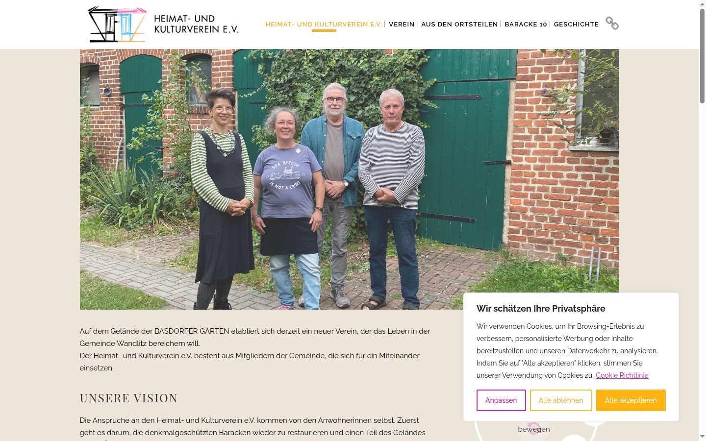 Screenshot van de toestemmingsbanner zoals getoond vóór enige interactie