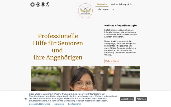 Screenshot of heimat-pflege.com