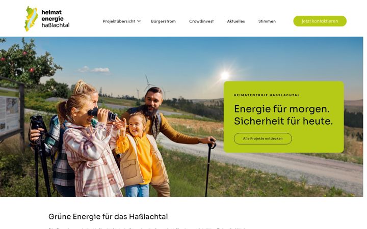 Screenshot of heimatenergie-hasslachtal.de