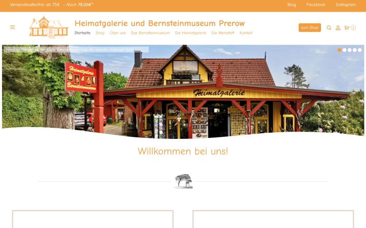 Snímek obrazovky heimatgalerie-prerow.de