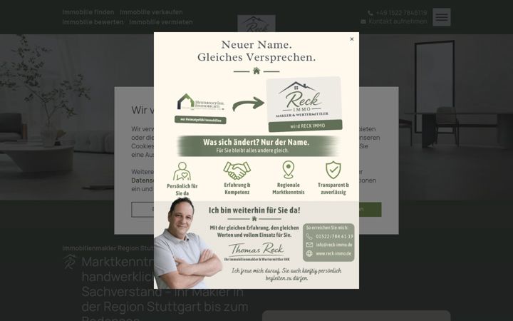 Screenshot of heimatgefuehl-immobilien.de