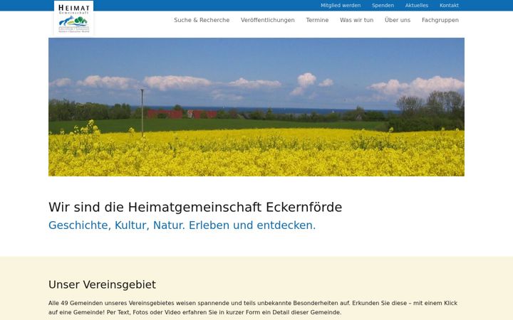 Screenshot of heimatgemeinschaft-eck.de
