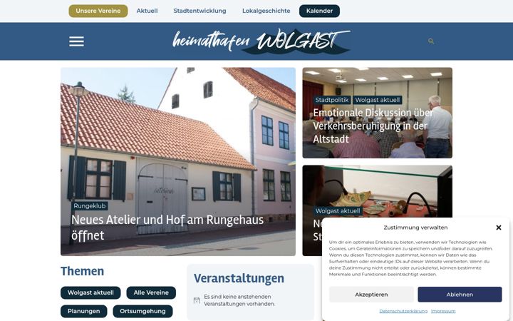 Screenshot of heimathafen-wolgast.de