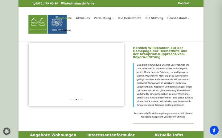 Snímek obrazovky heimathilfe-wuerzburg.de
