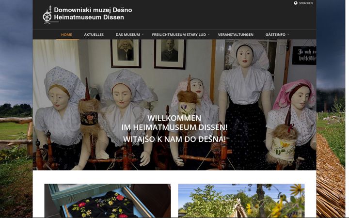 Screenshot of heimatmuseum-dissen-spreewald.de