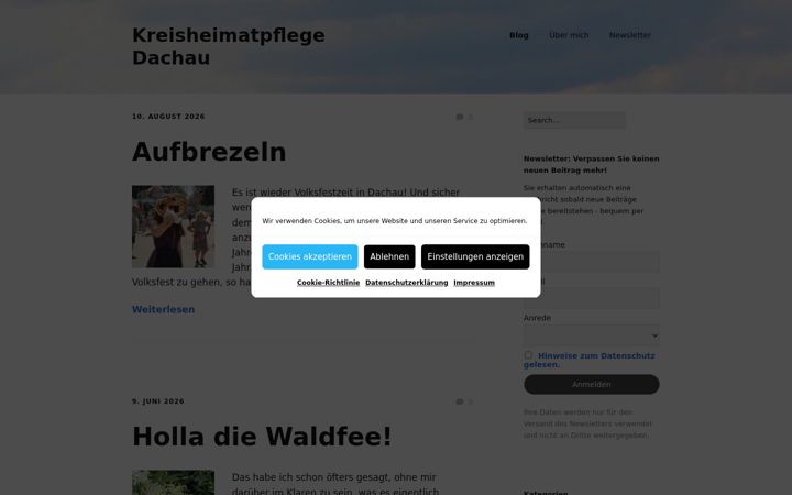 Screenshot of heimatpflege-dachau.de
