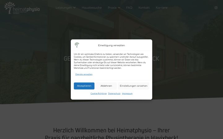 Screenshot of heimatphysio.de