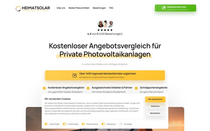 Screenshot of heimatsolar.de