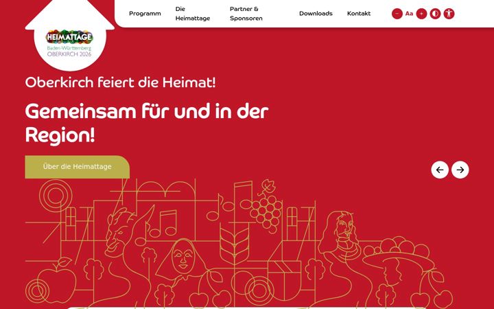 Screenshot of heimattage2026.de