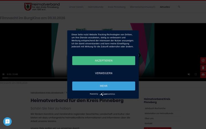 Screenshot of heimatverband-kreis-pinneberg.de