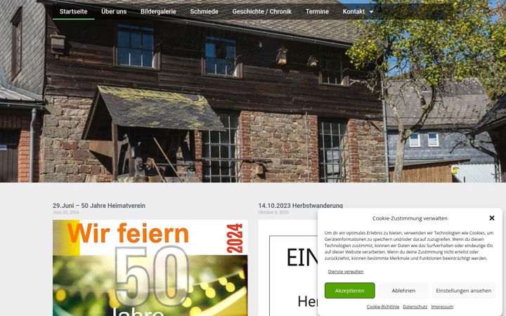 Captura de ecrã de heimatverein-arfeld.de
