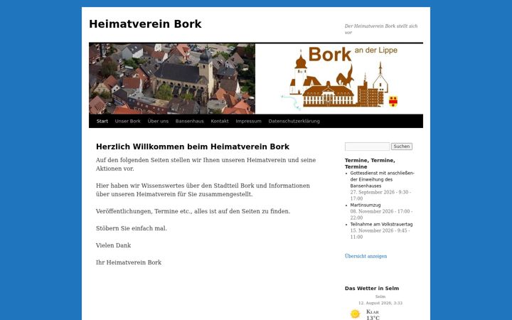 Captura de ecrã de heimatverein-bork.de