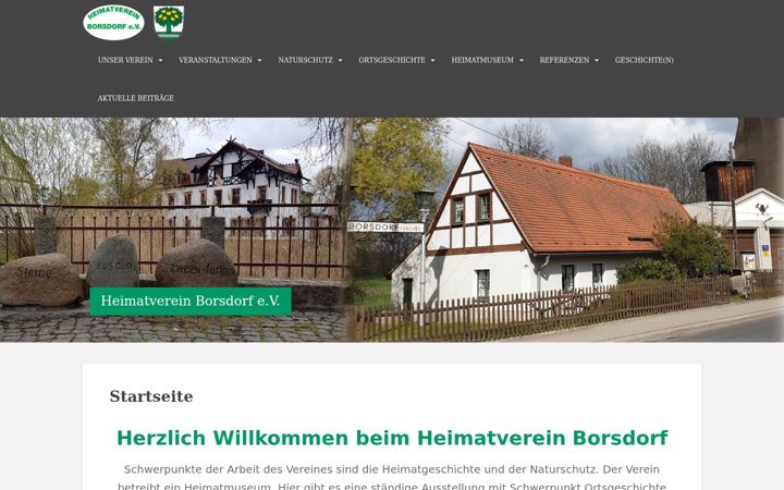 Snímek obrazovky heimatverein-borsdorf.de