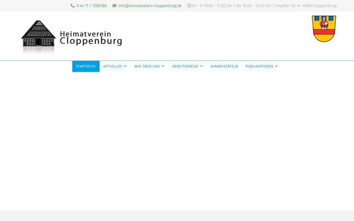 Screenshot of heimatverein-cloppenburg.de