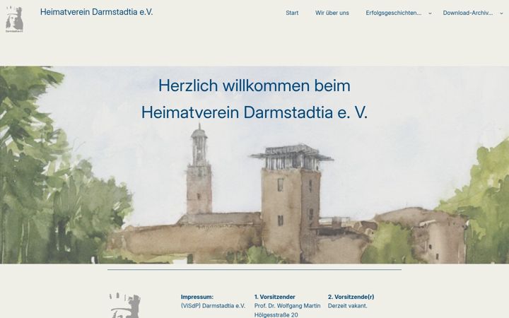 Captura de ecrã de heimatverein-darmstadtia.de
