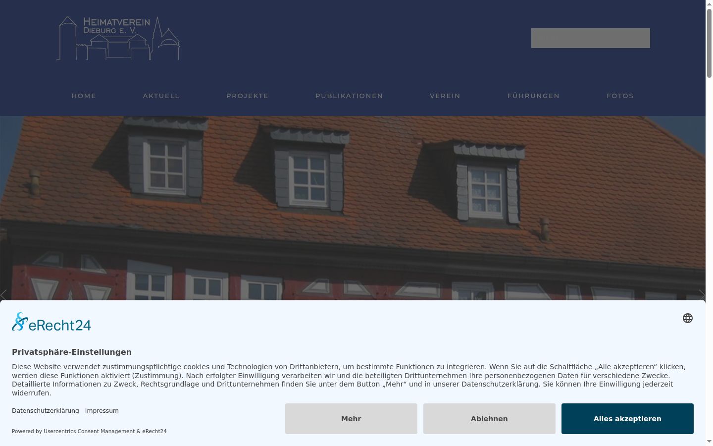 Screenshot of the consent banner shown before any interaction