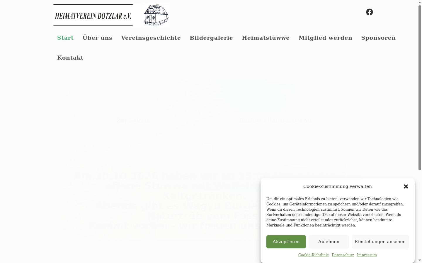 Capture d'écran de la bannière de consentement affichée avant toute interaction
