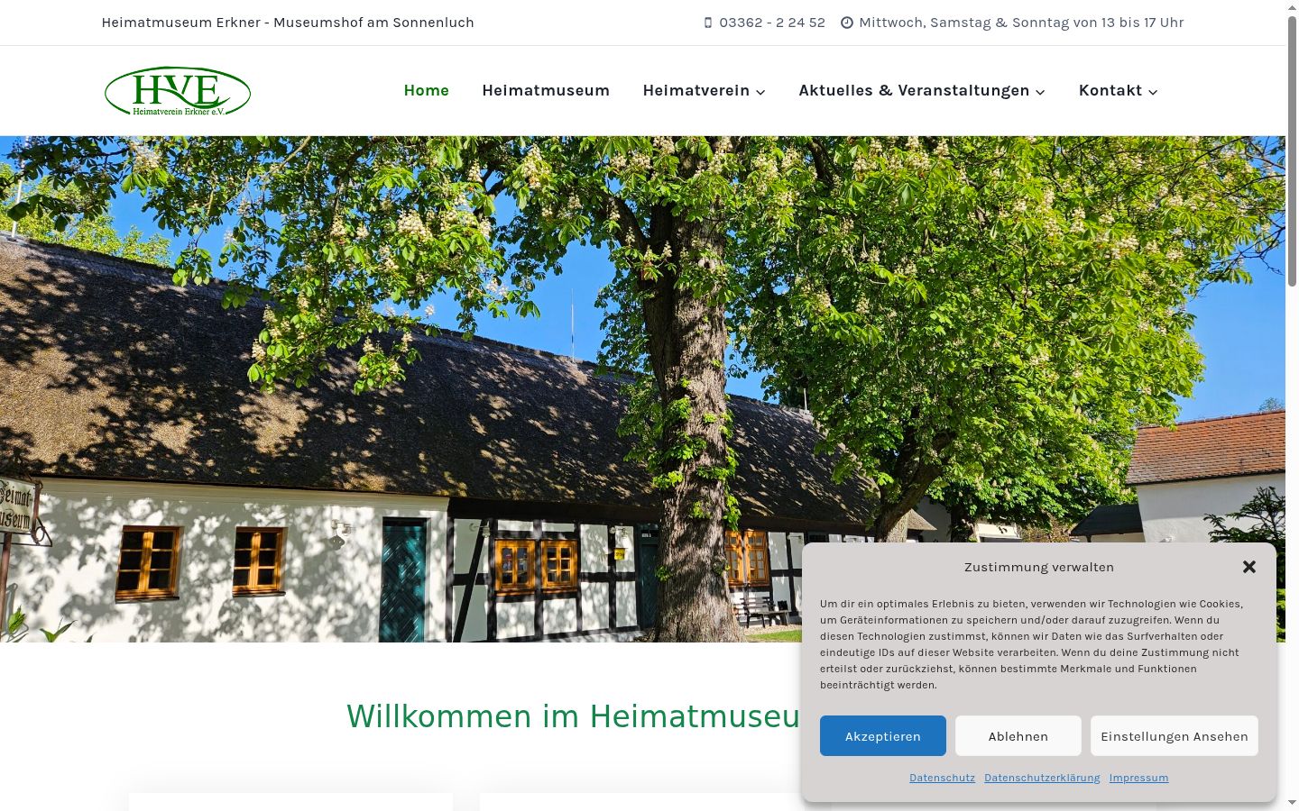 Screenshot van de toestemmingsbanner zoals getoond vóór enige interactie