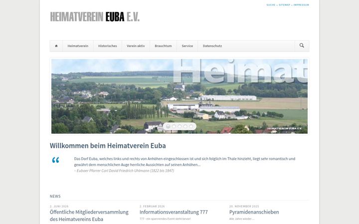 Screenshot of heimatverein-euba.de