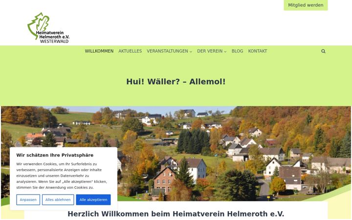 Captura de ecrã de heimatverein-helmeroth.de