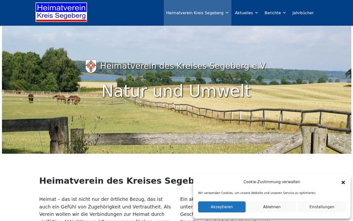 Captura de ecrã de heimatverein-kreis-segeberg.de