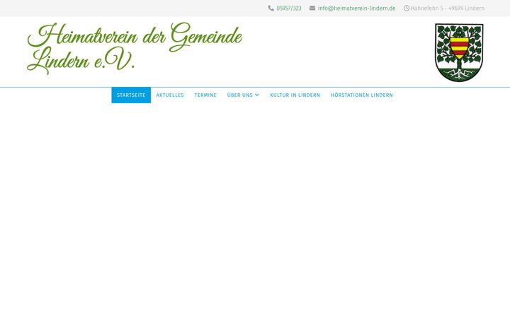 Screenshot of heimatverein-lindern.de