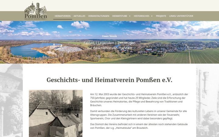 Captura de ecrã de heimatverein-pomssen.de