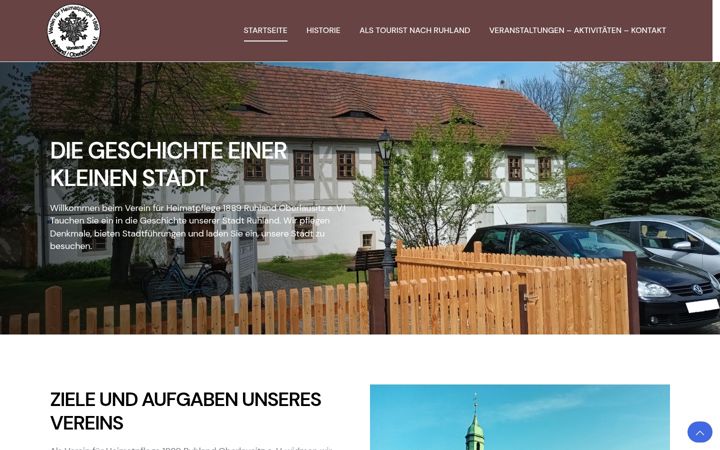 Screenshot of heimatverein-ruhland.de