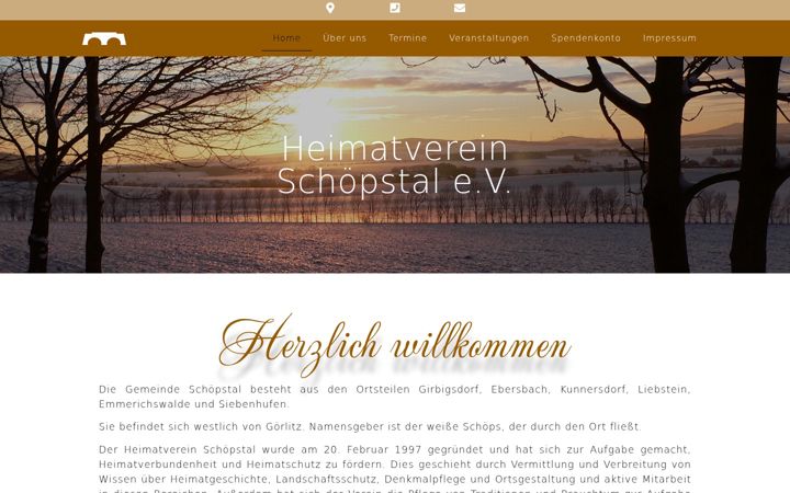Screenshot of heimatverein-schoepstal.de