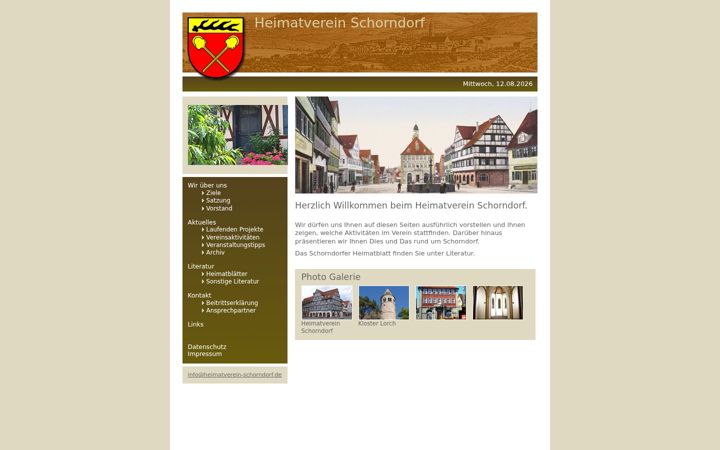 Screenshot of heimatverein-schorndorf.de
