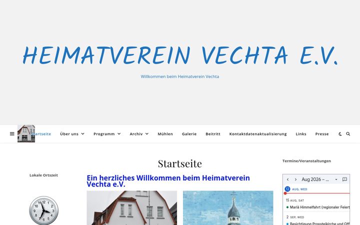 Captura de ecrã de heimatverein-vechta.de