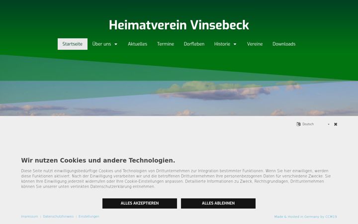 Captura de ecrã de heimatverein-vinsebeck.de